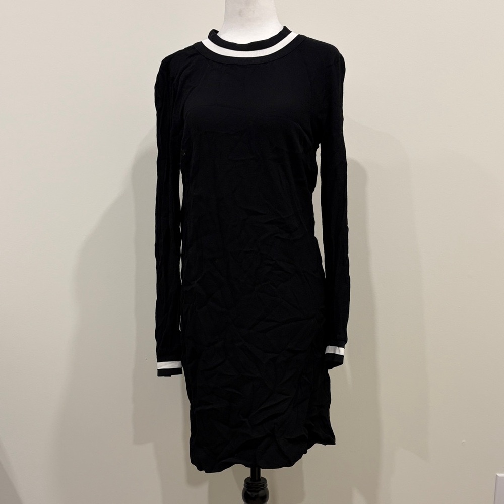MICHAEL Michael Kors Black and White Long Sleeve Dress